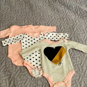 3 Girl onesie’s
